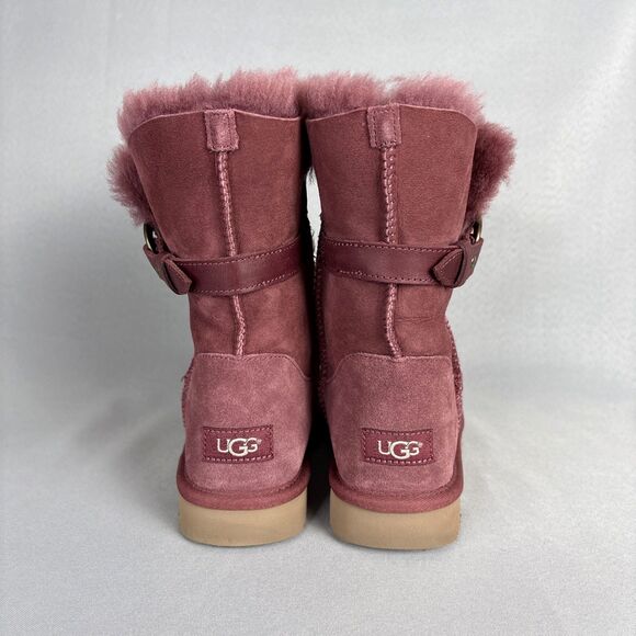 Women's UGG Boots Size 8 Classic Short Nash Not Burgundy Festival Boho - Picture 12 of 15